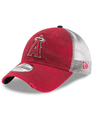 Men's New Era Red Los Angeles Angels Team Rustic 9Twenty Adjustable Hat