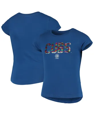 KTZ Houston Astros Big Girls Flip Sequin T-shirt in Blue