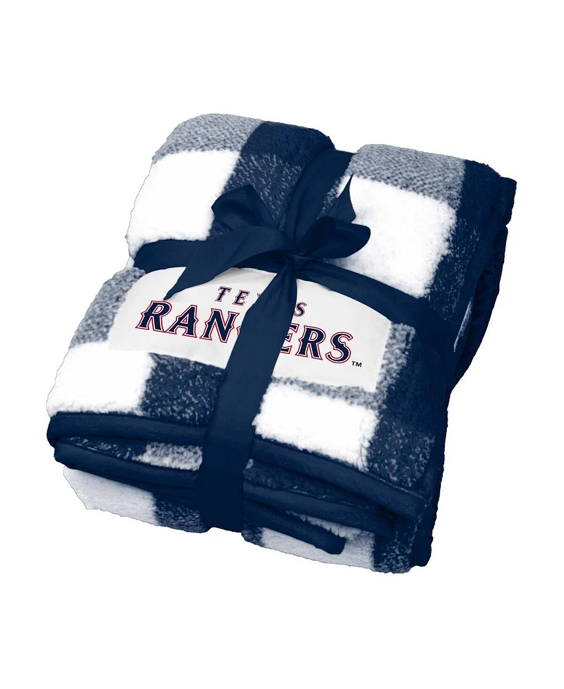 Texas Rangers 50" x 60" Buffalo Check Frosty Fleece Blanket