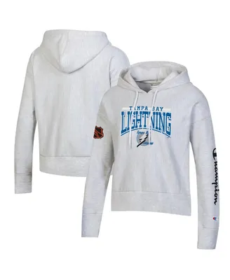 Women's Champion Heathered Gray Tampa Bay Lightning Reverse Weave Pullover Hoodie