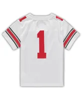 Boys and Girls Preschool Nike #1 White Ohio State Buckeyes Untouchable Football Jersey