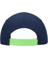 Infant Unisex New Era College Navy, Neon Green Seattle Seahawks My 1St 9Fifty Adjustable Hat