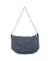 Women's Large Crystal Baguette Shoulder Bag