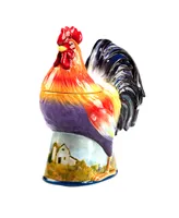 Certified International Rooster Meadow 3-d Rooster Cookie Jar