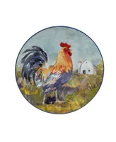 Certified International Rooster Meadow Dinner Plate, Set of 4