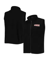 Men's Dunbrooke Black San Francisco 49ers Houston Fleece Full-Zip Vest