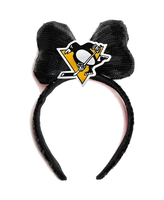 Women's Cuce Black Pittsburgh Penguins Logo Headband