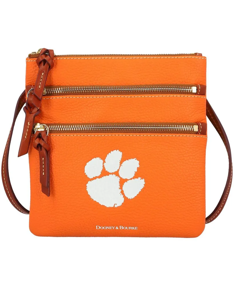 Women's Dooney & Bourke Clemson Tigers Pebble Triple-Zip Core Crossbody Purse