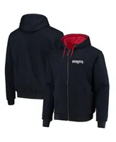 Men's Dunbrooke Navy New England Patriots Craftsman Thermal-Lined Full-Zip Hoodie