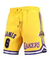 Men's Pro Standard LeBron James Gold Los Angeles Lakers Player Replica Shorts