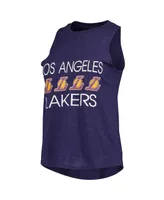 Women's Concepts Sport Black, Purple Los Angeles Lakers Tank Top and Pants Sleep Set
