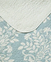 Laura Ashley Rowland Cotton Reversible Piece Quilt Set