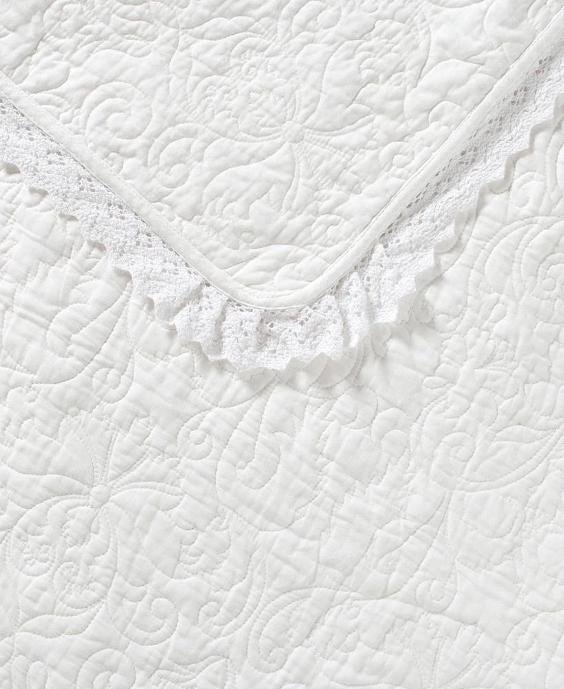 Laura Ashley Heirloom Crochet Quilt Set