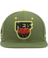 Men's Mitchell & Ness x Lids Olive New Jersey Nets Dusty Nba Draft Hardwood Classics Fitted Hat