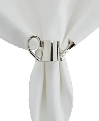 Watering Can Napkin Rings, Set of 8 - Silver