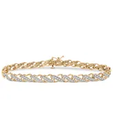 Wrapped in Love Diamond Diagonal Link Bracelet (1 ct. t.w.) in 10k Gold, Created for Macy's