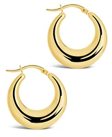 Graduated Tube Hoop Earrings - Gold