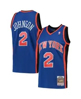 Men's Larry Johnson Blue New York Knicks Hardwood Classics 1998-99 Swingman Jersey