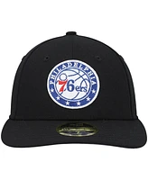 Men's Black Philadelphia 76ers Team Low Profile 59FIFTY Fitted Hat