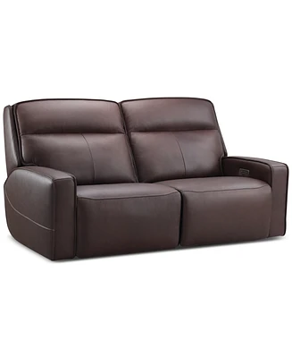 Closeout! Dextan Leather -Pc. Sofa with Power Recliners