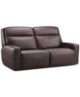 Closeout! Dextan Leather -Pc. Sofa with Power Recliners