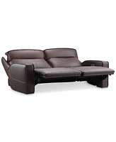 Closeout! Dextan Leather -Pc. Sofa with Power Recliners