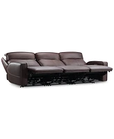 Closeout! Dextan Leather -Pc. Sofa with Power Recliners