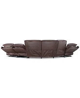 Closeout! Dextan Leather 5-Pc. Sectional with Power Recliners