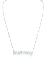 Diamond Mommy 18" Pendant Necklace (1/10 ct. t.w.) in Sterling Silver