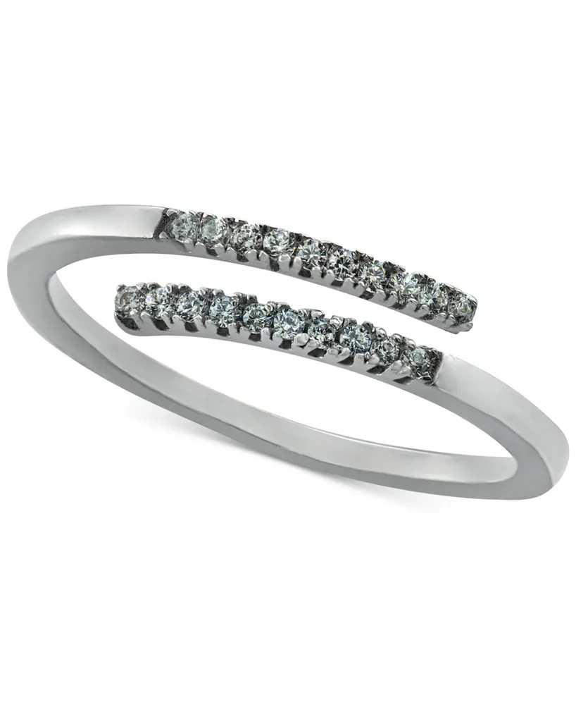 Giani Bernini Cubic Zirconia Bypass Ring in Sterling Silver, Created for Macy's
