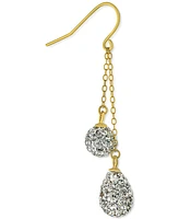 Giani Bernini Crystal Double Chain Drop Earrings, Created for Macy's