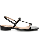 Journee Collection Women's Zaidda T Strap Flat Sandals