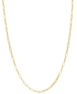 Paperclip Link Chain Necklace Collection 16 20 In 14k Gold