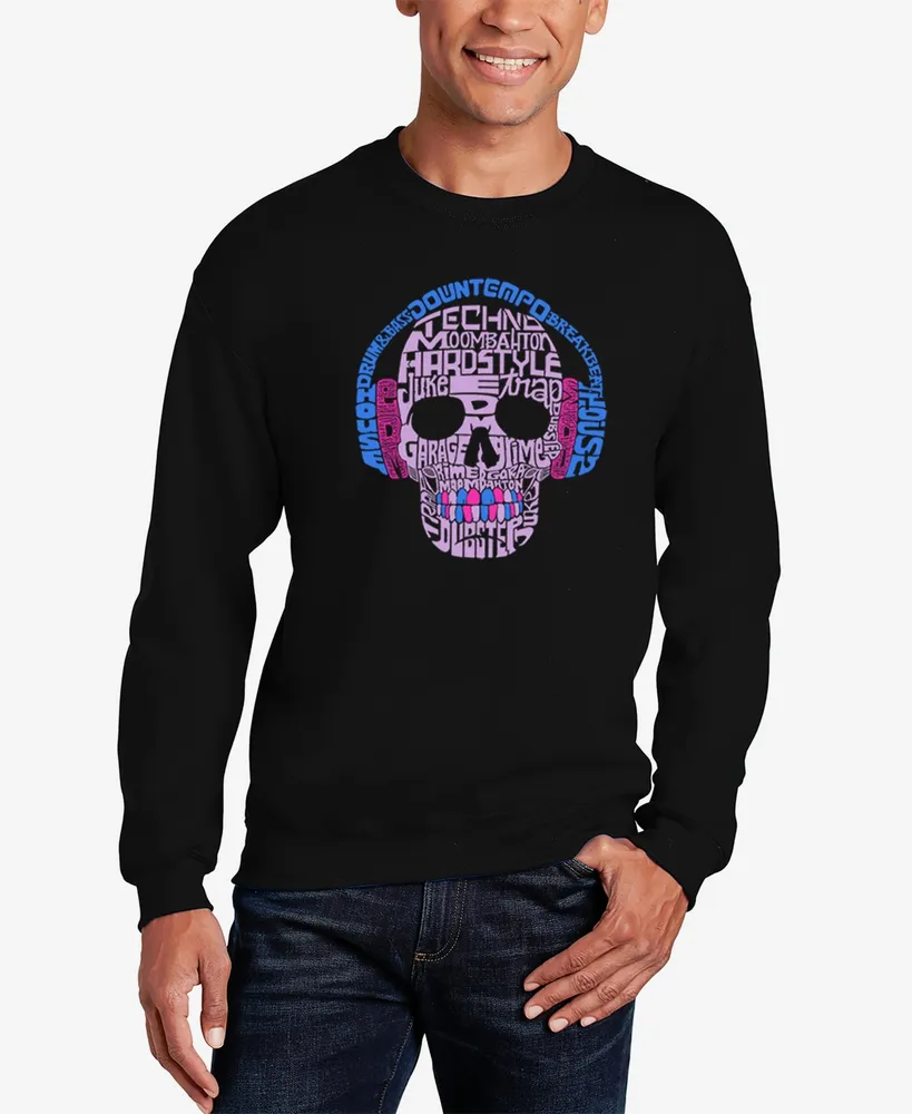 Men's Word Art Styles of Edm Music Crewneck Sweatshirt