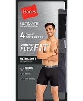 Hanes Men's Ultimate ComfortFlex Fit 4-Pk. Moisture-Wicking Mesh Boxer Briefs