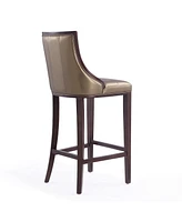 Manhattan Comfort Fifth Avenue 19" L Beech Wood Faux Leather Upholstered Barstool