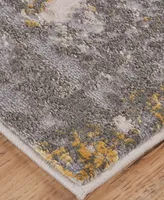 Feizy Waldor R3969 2'10" x 7'10" Runner Area Rug - Gray, Gold