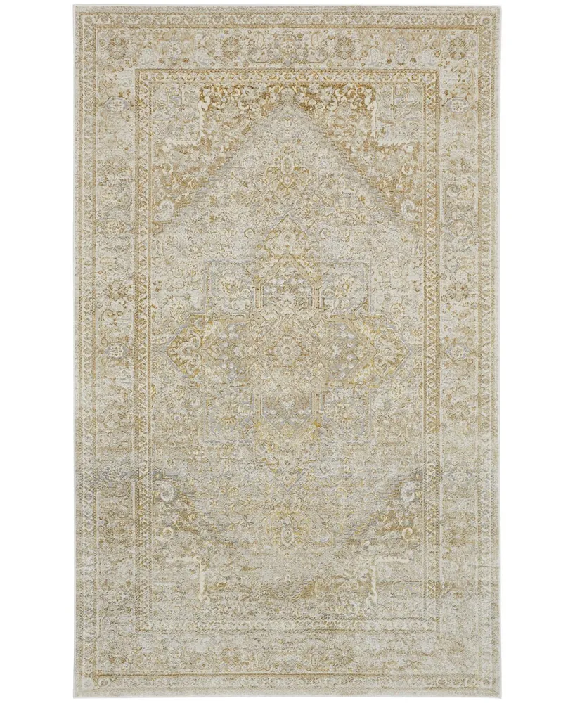 Feizy Aura R3734 6'7" x 9'6" Area Rug - Gold