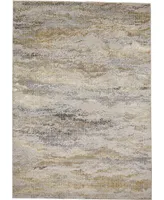 Feizy Aura R3735 5' x 8' Area Rug - Beige, Gold