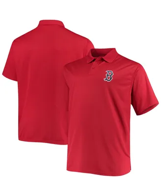 Men's Fanatics Red Boston Sox Big Tall Solid Birdseye Polo Shirt