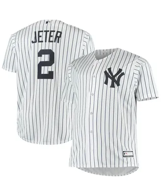 Profile Men's Derek Jeter Navy, White New York Yankees Cooperstown  Collection Big and Tall Player Replica Jersey