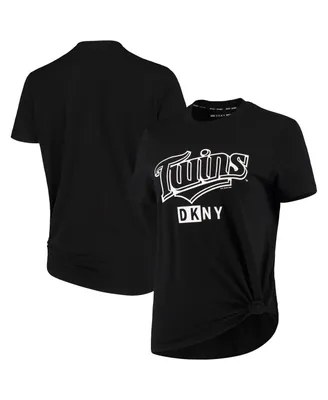 Women's Chicago Cubs DKNY Sport Black The Abby Sporty T-Shirt