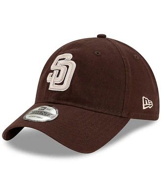 Men's New Era Brown San Diego Padres Logo Replica Core Classic 9TWENTY Adjustable Hat