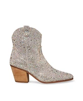 Betsey Johnson Women's Diva Rhinestone Western Cowboy Booties