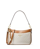 Michael Kors Logo Jet Set Charm Top Zip Pochette Shoulder Bag