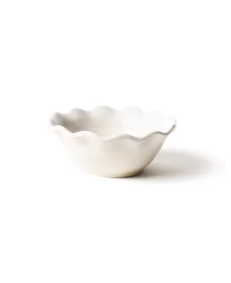 Coton Colors Signature White Ruffle Dipping Bowl