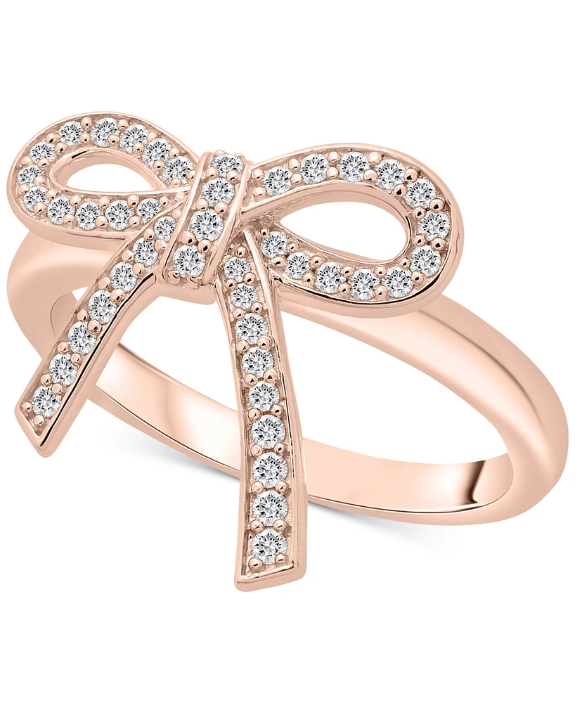 Wrapped Diamond Bow Ring (1/4 ct. t.w.) 14k Yellow or Rose Gold, Created for Macy's