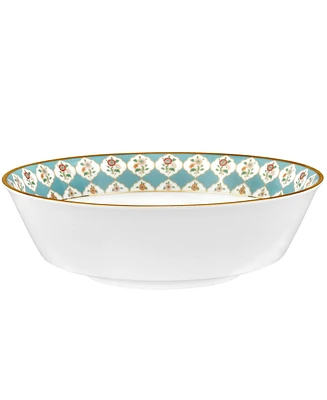 Noritake Lodi's Morning 40 oz Vegetable Bowl, 9" - White, Blue, Gold