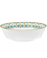 Noritake Lodi's Morning 40 oz Vegetable Bowl, 9" - White, Blue, Gold