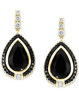 Effy Onyx & Diamond (1 ct. t.w.) Drop Earrings in 14k Gold